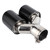 Glossy Carbon Fiber Tail Throat Exhaust End Y shaped Dual Outlet Left Side Mounting Universal for Car