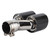 Glossy Carbon Fiber Tail Throat Exhaust End Y shaped Dual Outlet Left Side Mounting Universal for Car