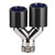 Glossy Carbon Fiber Tail Throat Exhaust End Y shaped Dual Outlet Left Side Mounting Universal for Car