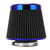 Car Intake Air Filter 3in/76mm High Performance Washable Reusable Cone Universal AccessoryBlack