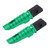 2pcs Motorcycle Front Footpeg Footrest T6063 Aluminum Alloy Anti Slip Rustproof Replacement for Aprilia GPR125 APR150Green