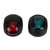 Pair of Signal Lamp Spherical Red Green LED Waterproof Boat Navigation Light DC12V-24V 3WBlack