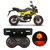 12V Round Motorcycle LED Brake Tail Light Rear Lamp Universal Modified AccessorySmoky Lens