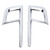 2 Pcs ABS Front Fog Light Cover Trim Car Accessories Replacement for Odyssey 2018‑2020  Version