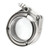 2.25 Inch Turbo Exhaust Down Pipe Stainless Steel V Band Clamp 2pcs Flange Kit