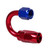 AN6 Racing Oil / Fuel Line Hose End Swivel Male Fitting Adapter Blue Red Color 180 Degree