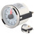 2in Universal 0‑12 Hourmeter Clock Instrument Panel Gauges Display Red Backlight 12V/24V for Car Boat YachtWhite Dial Silver Frame
