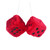 2PCS Hanging Dice for Car Plush Car Pendant with Dots and Suction Cup  Pendant for Car Glass Refrigerator