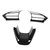 3PCS Car Steering Wheel Trim Frame Bright Black Replacement For Yaris Cross Yaris Sienta Aqua
