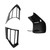 3PCS Car Steering Wheel Trim Frame Bright Black Replacement For Yaris Cross Yaris Sienta Aqua