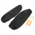 2pcs Front Door Panel Armrest Cover Black Artificial Leather Replacement for Acura RL 2005‑2012