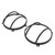 2pcs Car Front Headlight Grill Cover Protector Iron Black Replacement for Wrangler JK 2007‑2017