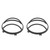 2pcs Car Front Headlight Grill Cover Protector Iron Black Replacement for Wrangler JK 2007‑2017