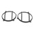 2pcs Car Front Headlight Grill Cover Protector Iron Black Replacement for Wrangler JK 2007‑2017