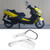 1 Pair Durable White Motorcycle Rearview Mirror with Light Modification Accessory