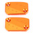 Brake Fluid Reservoir Cap CNC Aluminum Alloy Cover Fit for 250/350 XC 450 SX/SXF/SXR(Orange )
