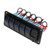 5 Gang Rocker Switch Panel 12V‑24V Dual USB Charger LED Voltage Display ON Off Switch for Truck RV Yacht