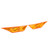 2pcs Side Marker Lamp Housing Orange Gloss Lens Replacement for Civic 10th Generation FK LX EX TOURING