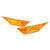 2pcs Side Marker Lamp Housing Orange Gloss Lens Replacement for Civic 10th Generation FK LX EX TOURING