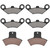 6Pcs Front & Rear Brake Pads for Polaris Sportsman 500 4x4 1998-2002