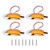 4pcs 6.5in 16LED Oval Side Marker Light 12V DC Shockproof Waterproof Indicator for Truck