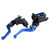 1 Pair 7/8"(22mm) Universal Motorcycle Brake Clutch Master Cylinder Reservoir Levers Blue
