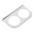 2 Hole Gauge Panel Gauge 2‑1/16 Inch 52MM Universal Metal Car Meter Mount Instrument Panel Silver