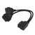 OBD2 Splitter 1 in 2 Y Splitter Extension Cable 16Pin Car Diagnostic Extender Cord Adapter Fit For 12V 24V Obdii Port