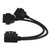 OBD2 Splitter 1 in 2 Y Splitter Extension Cable 16Pin Car Diagnostic Extender Cord Adapter Fit For 12V 24V Obdii Port