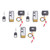 3 Pcs Universal Wireless Winch Remote Control Electric Winch Controller with 3 Receiver 3 Remote Key