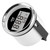 0‑9990RPM Tachometer Gauge IP67 Waterproof Red Backlight 52mm/2in LCD Display 9‑32VBlack Dial Silver Cover