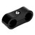 Aluminum Alloy AN4 Oil Fuel Water Hose Tube Separator Divider Auto Accessory (Black)