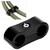 Aluminum Alloy AN4 Oil Fuel Water Hose Tube Separator Divider Auto Accessory (Black)
