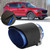 Carbon Fiber 80mm Inlet 101mm Outlet Tail Throat Staight sided Matte Exhaust Pipe Tip Fit for Mazda CX5 CX4(Blue )