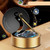 Car Aromatherapy Solar Drive Small Solar Rotating Car Aroma Diffuser for Decoration Ornaments Gifts Champaign Gold(Lemon Flavor) 1 Aromatherapy Tablet and 1 Bottle of Essential Oil