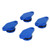4x22mm Engine Swirl Flaps Delete Blanking Plug with Rubber Gaskets Fit for E46 320d/318d(Blue)