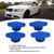 4x22mm Engine Swirl Flaps Delete Blanking Plug with Rubber Gaskets Fit for E46 320d/318d(Blue)