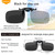 2 Pcs Outdoor Sunglasses Clip On Polarized Sun Glasses Driving Eyeglasses Clip Sunglasses