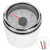 52mm/2in Water Level Gauges 9‑32V DC Smart Alarm for Marine Boat RV 0‑190ohm European Sensor Blanc