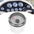 52mm/2in Water Level Gauges 9‑32V DC Smart Alarm for Marine Boat RV 0‑190ohm European Sensor Blanc