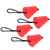 4pcs Scupper Plug Kit with Lanyard Flexible Silicone Drain Holes Stopper Bung Universal for Kayaks CanoesRed