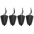 4pcs Scupper Plug Kit with Lanyard Flexible Silicone Drain Holes Stopper Bung Universal for Kayaks CanoesBlack