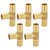 3 Way Adapter Fitting Brass 5/8in Brass Universal Tee Fitting for Turbo Oil Feed Gas Fuel Water Air Hose