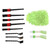 11PCS Car Cleaning Detailing Brush Set Interior Exterior Plastic for Wheels Windshield Wipers Window GlassGreen