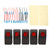 5 Pack SPST Rocker Switch with Night Glow Sticker 5‑PIN Red Backlit 12V/24V for Car SUV ATV 4x4 Motorcycle