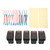 5 Pack SPST Rocker Switch with Night Glow Sticker 5‑PIN Red Backlit 12V/24V for Car SUV ATV 4x4 Motorcycle