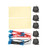 5 Pack SPST Rocker Switch with Night Glow Sticker 5‑PIN Red Backlit 12V/24V for Car SUV ATV 4x4 Motorcycle