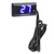 Universal Motorcycle DC12V LCD Screen Slim Water Temperature Gauge With 16mm Tee for Motorbike Blue Backlight