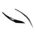 1 Pair Headlight Eyebrow Left Right UV Protection Front Light Eyelid Cover Fit for 1 Series F20 F21 Pre‑Facelift 2011 to 2015 Glossy Black Low Configuration, for Halogen Healamp, Without Holes