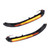 2PCS Rear View Mirror Dynamic Turn Signal Light Smoked Lens Replacement for Peugeot 3008 MKII 2016‑2021